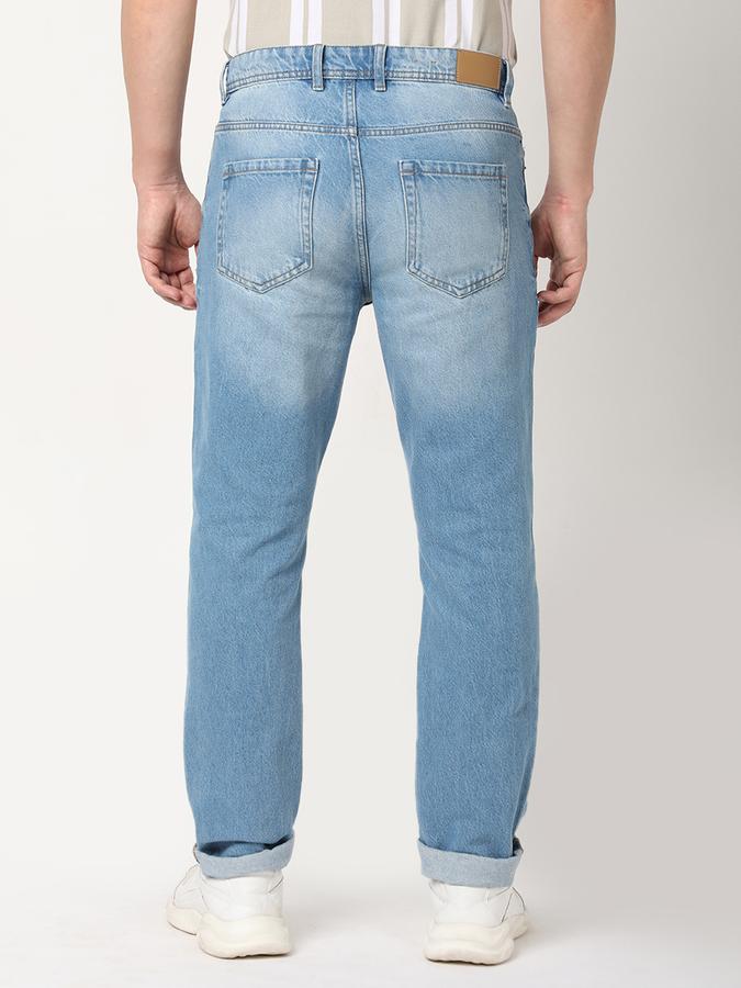 Men Cotton Slim Fit Mid Rise Faded Jeans