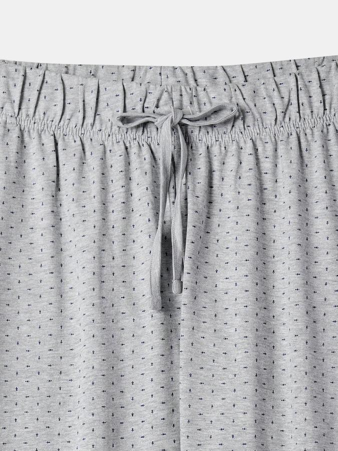 Men Cotton Relaxed Fit Drawstring Waist Open Hem Trackpants