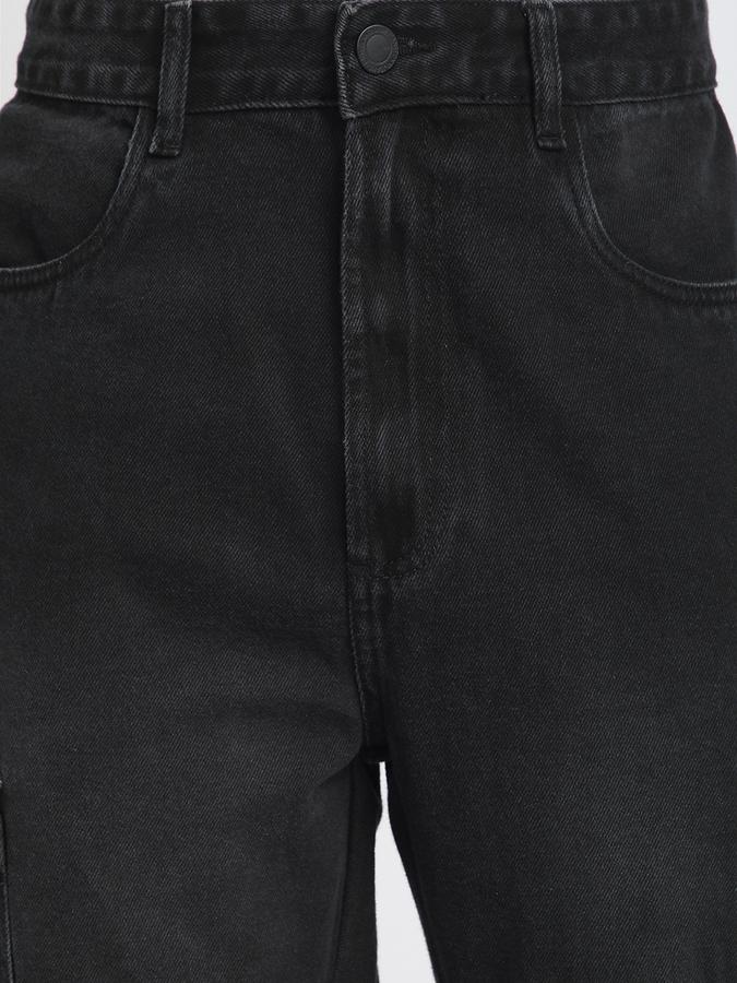 Men Cotton Baggy Fit Mid Rise Clean Look Jeans