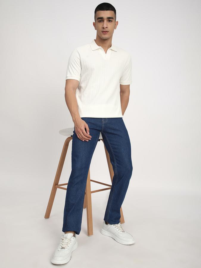 Men Polycotton Regular Fit Mid Rise Clean Look Jeans