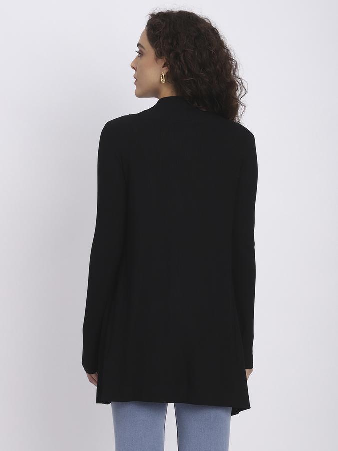 Women Viscose Long Sleeve Open Front Ribbed Shrug