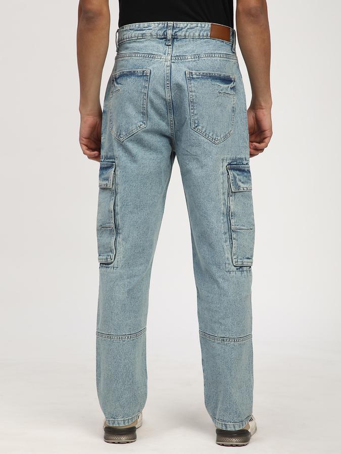 Men Cotton Relaxed Fit Mid Rise Clean Look Jeans