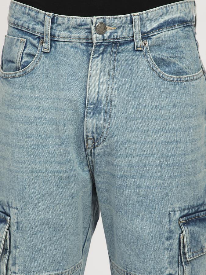 Men Cotton Relaxed Fit Mid Rise Clean Look Jeans