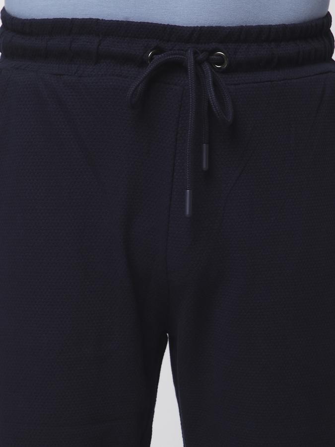 Men Cotton Regular Fit Drawstring Waist Open Hem Trackpants