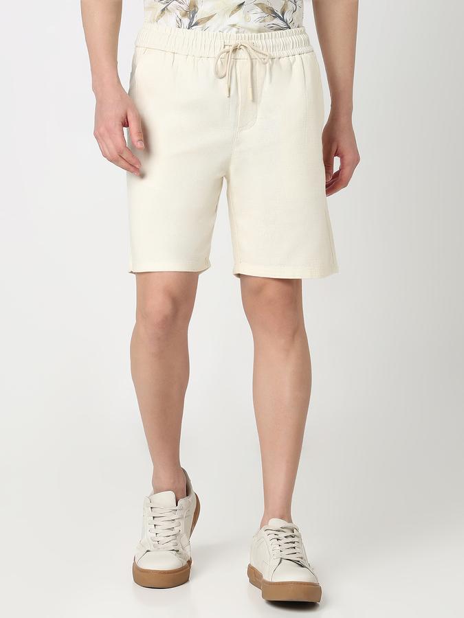 Boys Cotton Regular Fit Drawstring Waist Clean Hem Shorts
